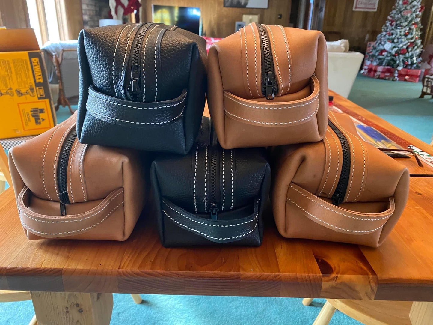 Handmade Leather Shave Kit